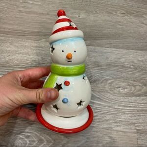 Snowman Tealight Candle Holder Snowman Candle Holder
